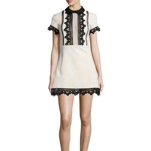 Self-Portrait Ariana Lace-Trim Mini Dress